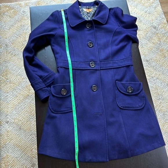 Vintage Anthropologie Tulle brand wool blend Peacoat SZ S-L - Picture 10 of 11